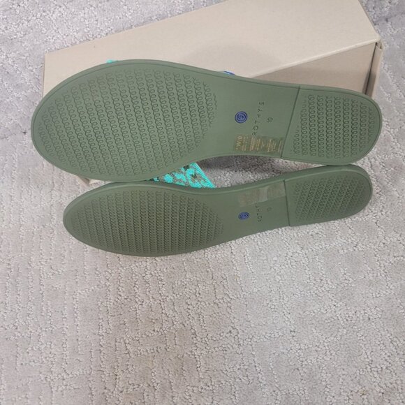 Rothy's The Slide Aqua Camo Spot Slip On Flats Sandals Women's Size US 7, 9, 10 - Picture 9 of 10